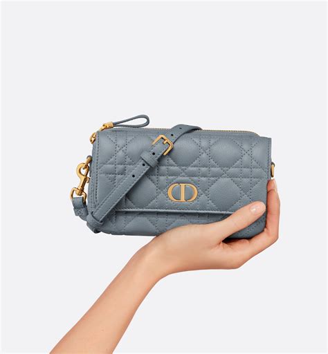 dior caro canvas|Dior caro pouch with chain.